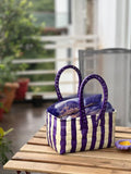 Handmade palm leaf basket
