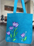Hand painted jute bags