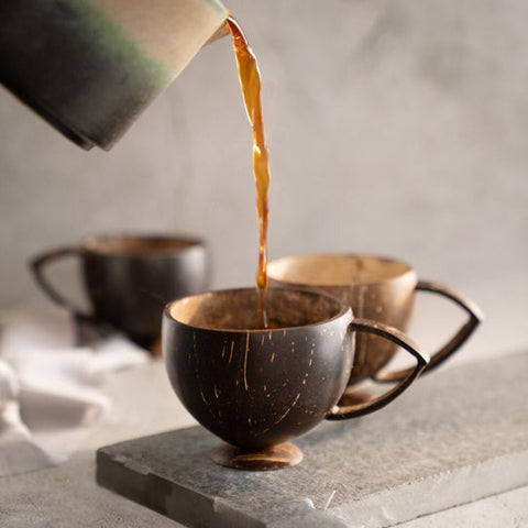 Coconut shell tea cup (1 cup)