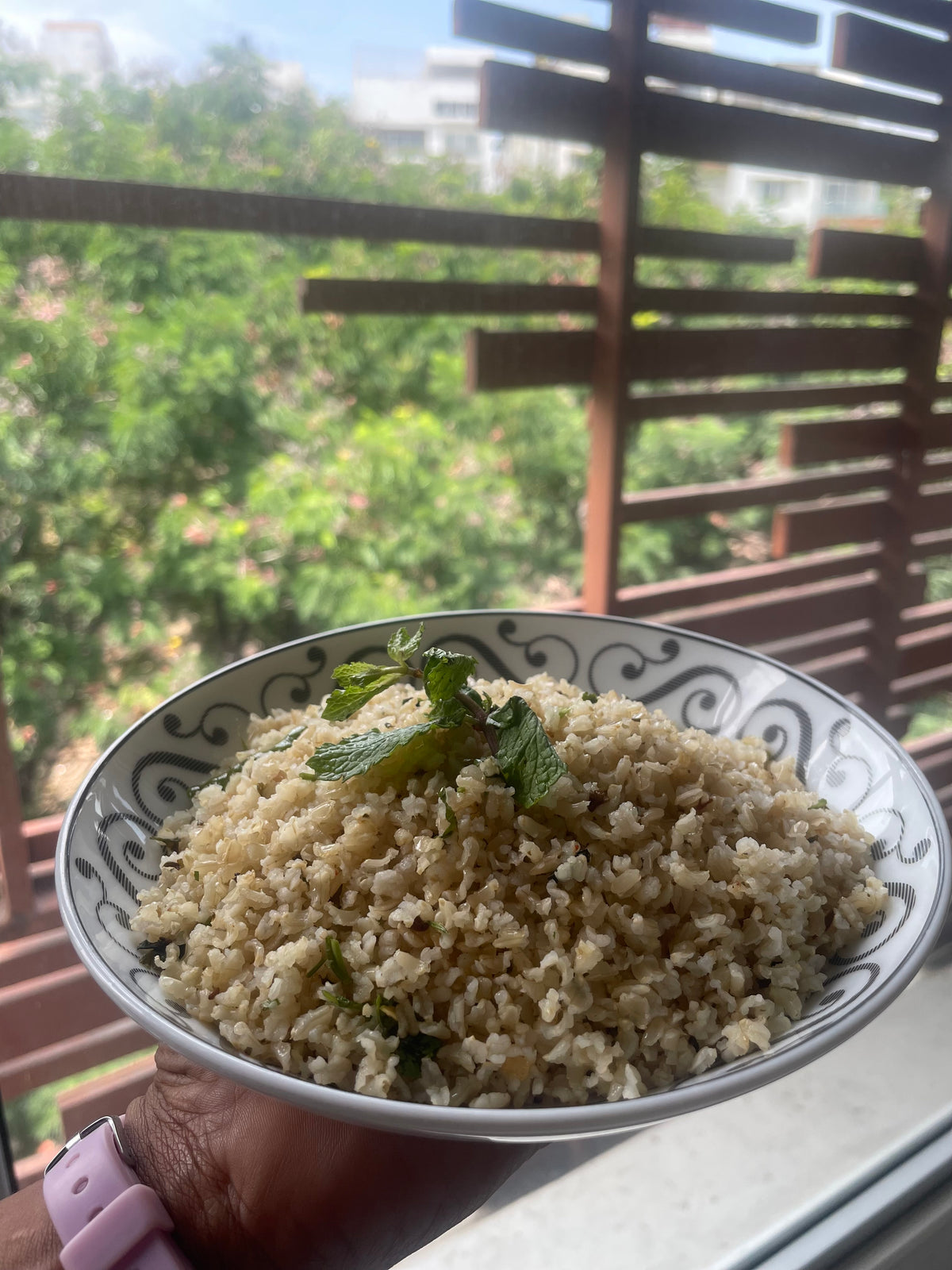 Sai Bhaji and Bagara rice
