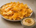 Nachos (100gm)hummus (100gm)