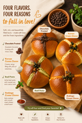 Cream Cheese Buns 4pcs