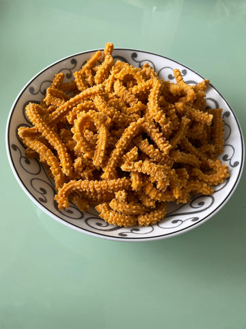 Bitter Gourd Murukku (Kakarakaya/Karela)