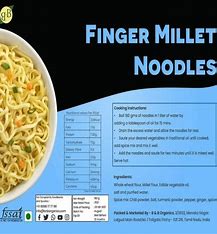 Finger millet noodles