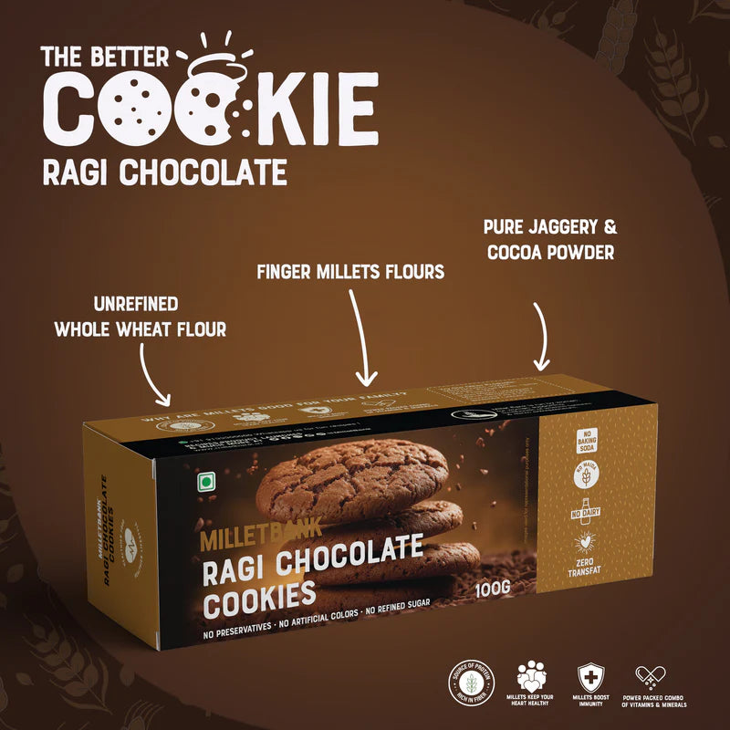 Ragi chocolate cookies