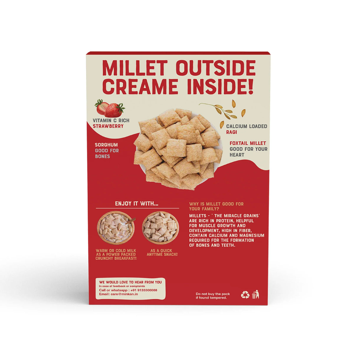 Millet strawberry Crunchy fills