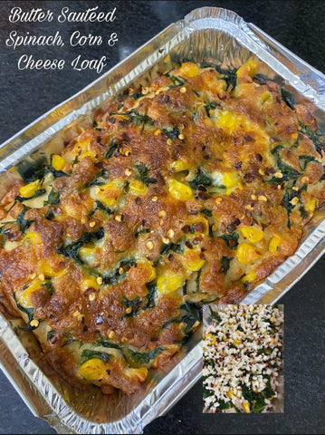 Spinach corn cheese loaf